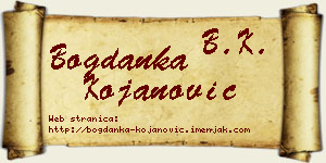 Bogdanka Kojanović vizit kartica